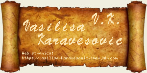 Vasilisa Karavesović vizit kartica